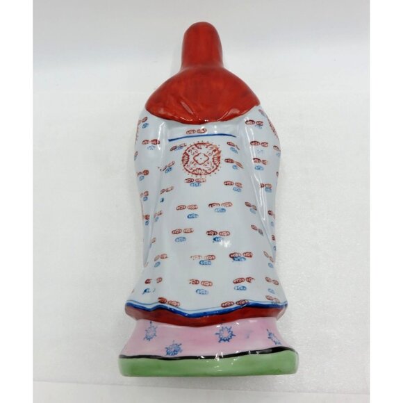 CHINESE God Of Longevity Figurine With BABY Child Hand-Painted Vintage Porcelain - Picture 10 of 10